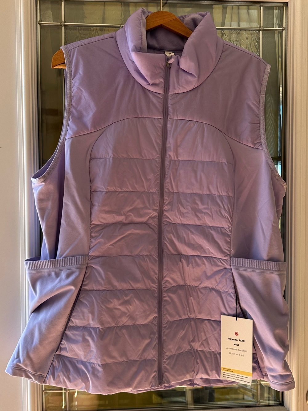 Lululemon Down for it all, lilac smoke, waterproof vest